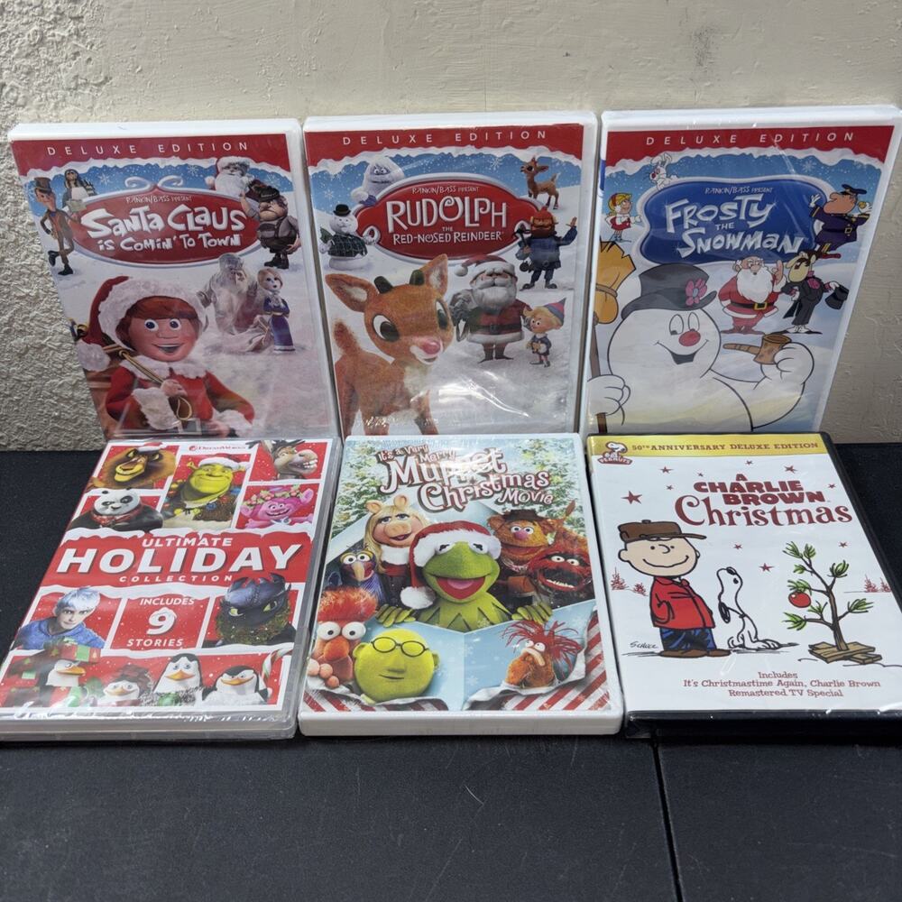Rankin Bass Muppets Charlie Brown & Dream Works Christmas Specials on DVD 6 New!